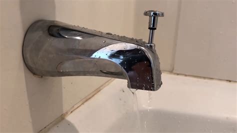 water leaking from tub spout when shower is off|Repair Leaking Tub Spout Diverter Pull in Shower Mode